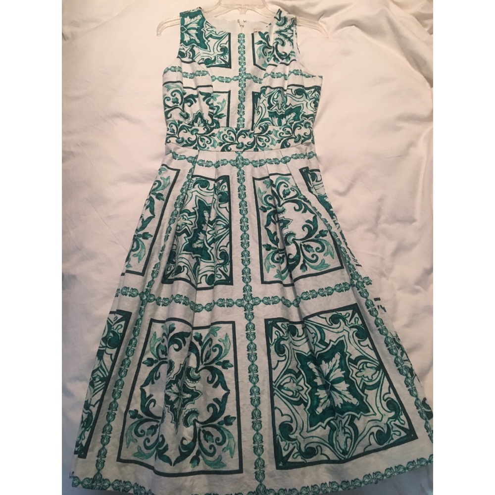 Eva Mendes midi print dress, sz 0, NWOT